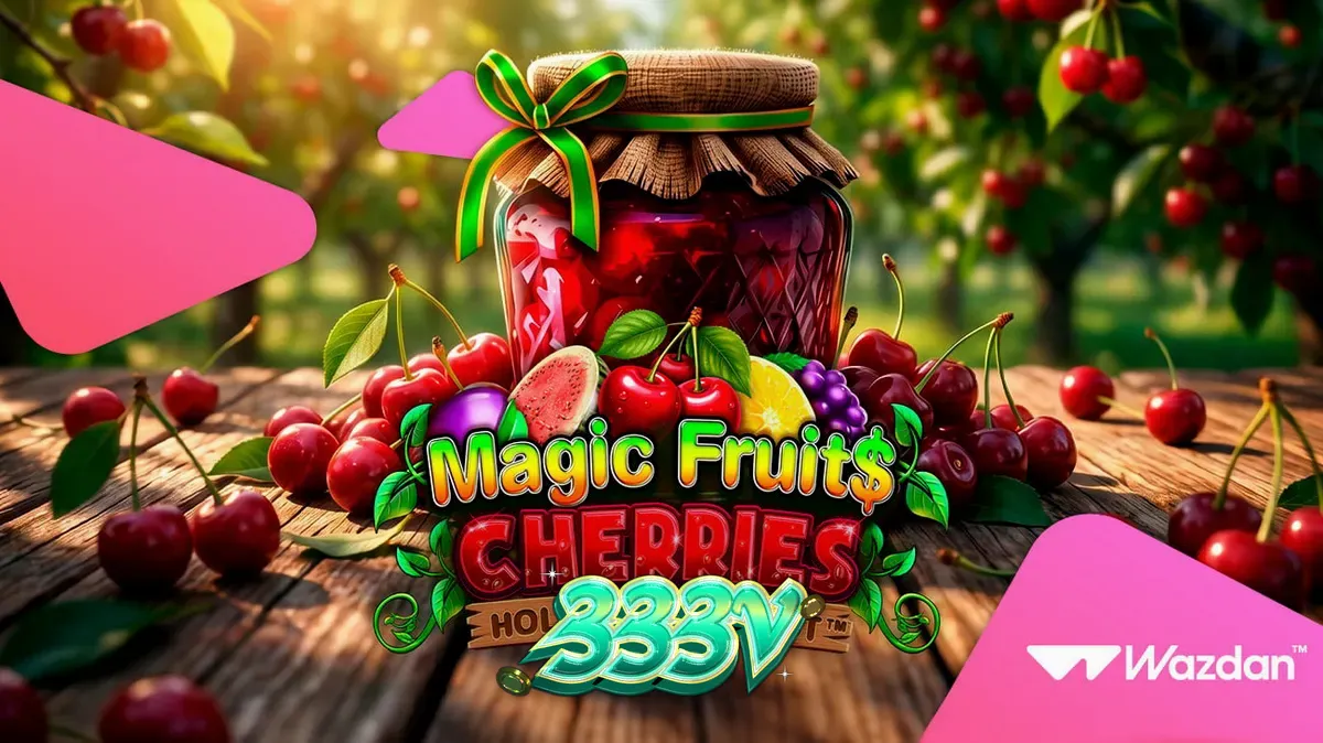Tampilan visual slot Magic Fruit$: Cherries dengan elemen buah klasik dan fitur modern